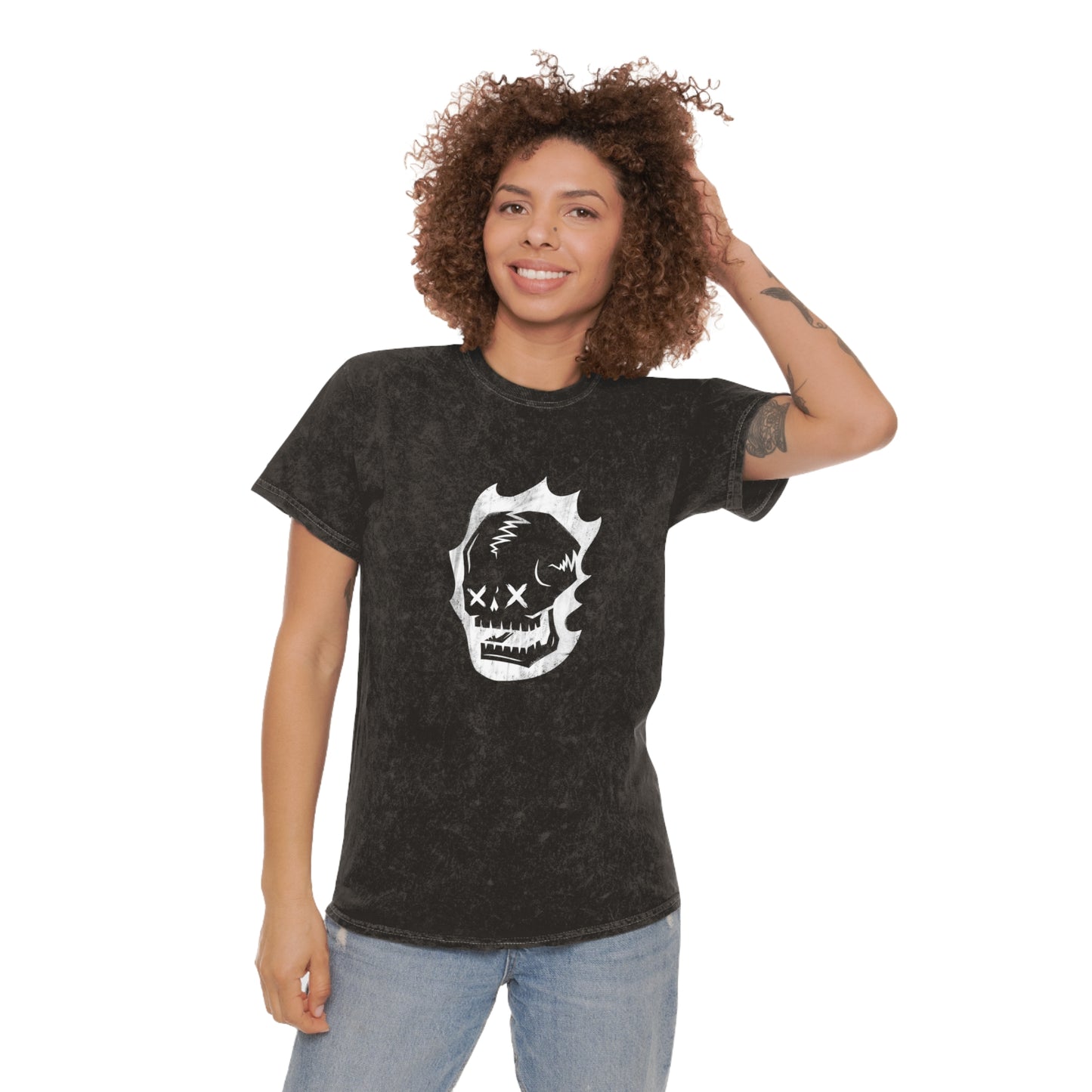 Acid Wash Skull T-Shirt